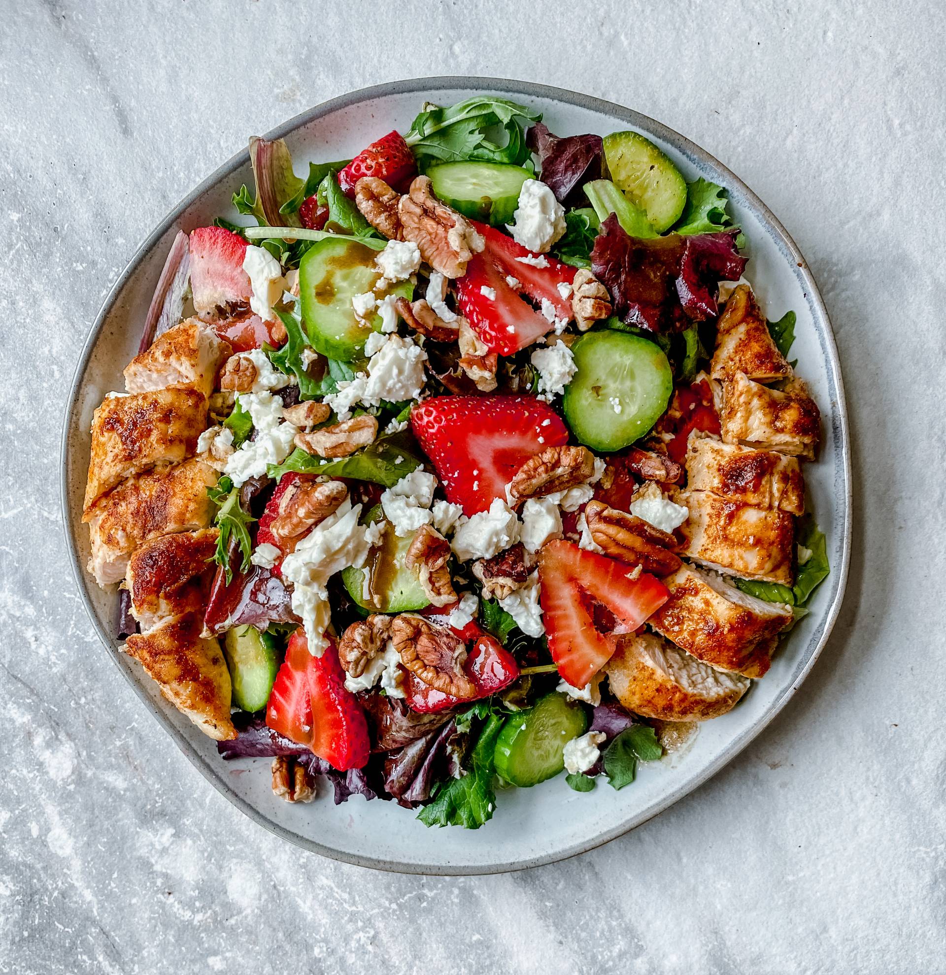 Strawberry Feta Salad with Chicken